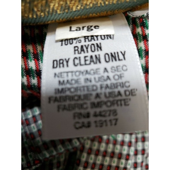 MARISA CHRISTINA WOMEN'S sz large red green checks Pleated Midi Skirt elastic - Picture 8 of 8